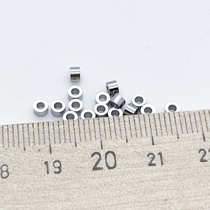 Бусина, сталь, размер 2*3 мм, цена за 10 шт