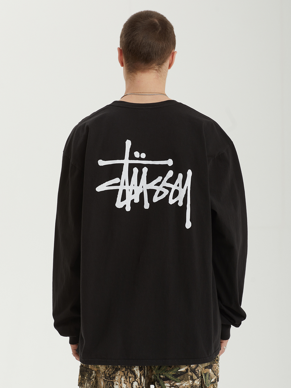 Мужской Лонгслив Basic Stussy Pig. Dyed