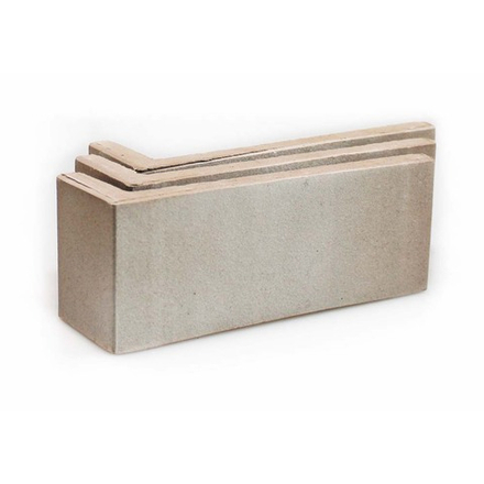 Плитка клинкерная под кирпич угловая Terramatic Plato Grey AC 8104, 185х60х71х14 мм
