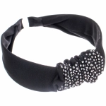 Ободок для волос «МАРЦИПАН», ниона, ширина 2см, микс 6 цветов ( в пакете с подвесом)