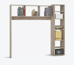 Шкаф навесной Люкс Сонома+Белый снег (последний экземпляр)