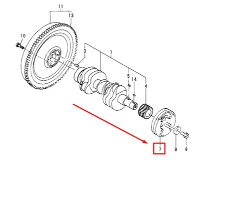 129170-21650 V-PULLEY, CRANKSHAFT