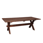 Стол обеденный садовый Осло, деревянный из массива сосны, 210х103 см, венге