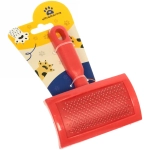 Расческа-пуходерка для кошек и собак «Пушок» 16см цвет красный Ultramarine