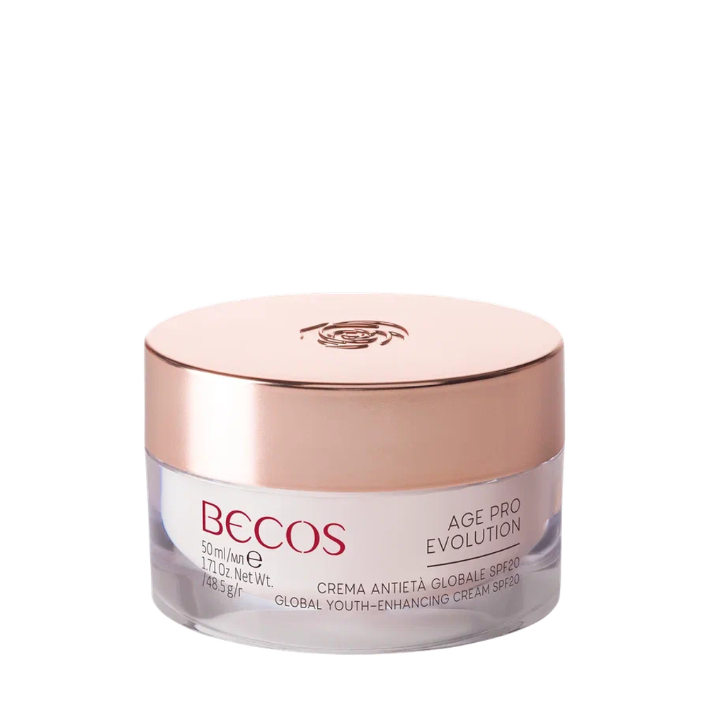 BECOS Антивозрастной крем глобального действия с SPF 20-GLOBAL YOUTH-ENHANCING CREAM SPF20 ,50 мл