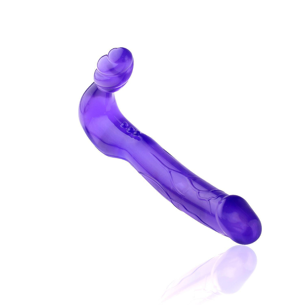 Фиолетовый безремневой страпон Jason - 24,5 см. (Цвет: фиолетовый)