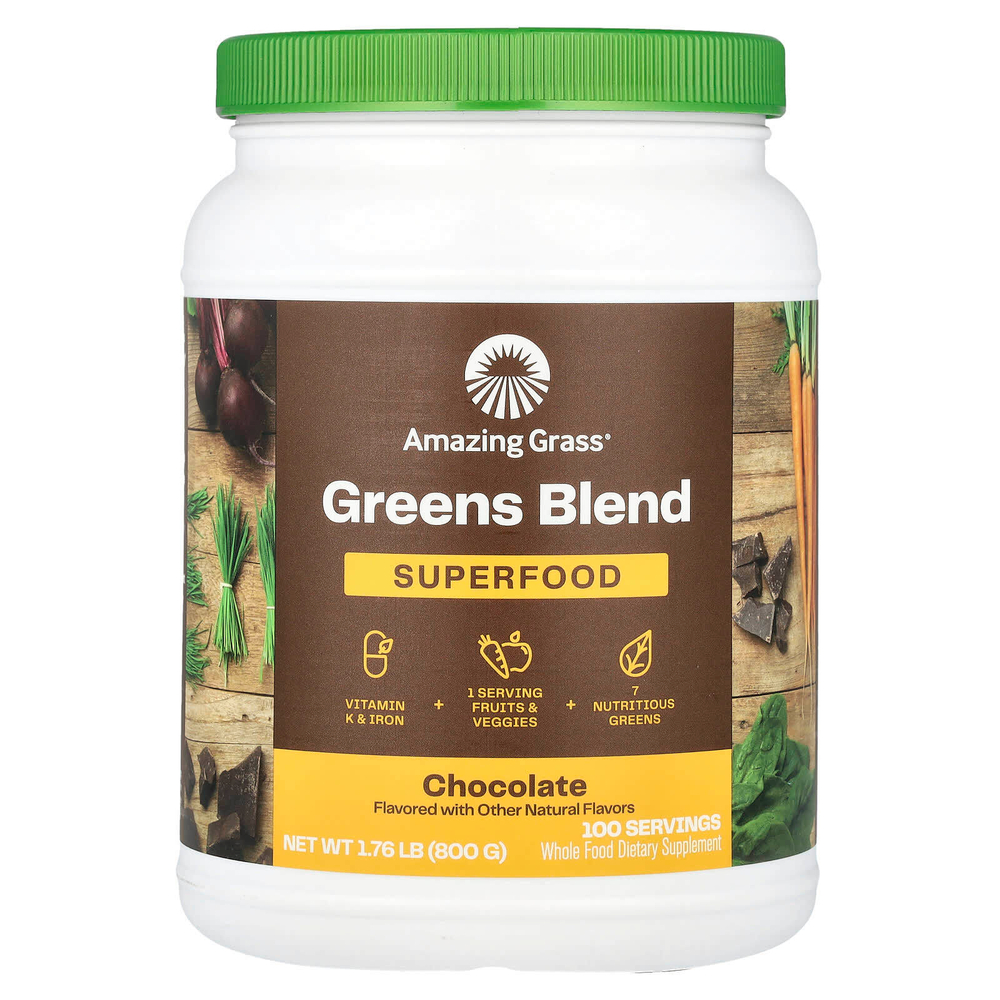 Amazing Grass, Green Superfood, шоколад, 800 г (28,2 унции)