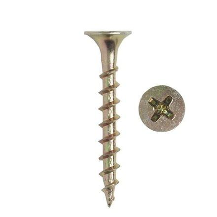 Саморез желтый цинк 4,8*89, потай, PH2