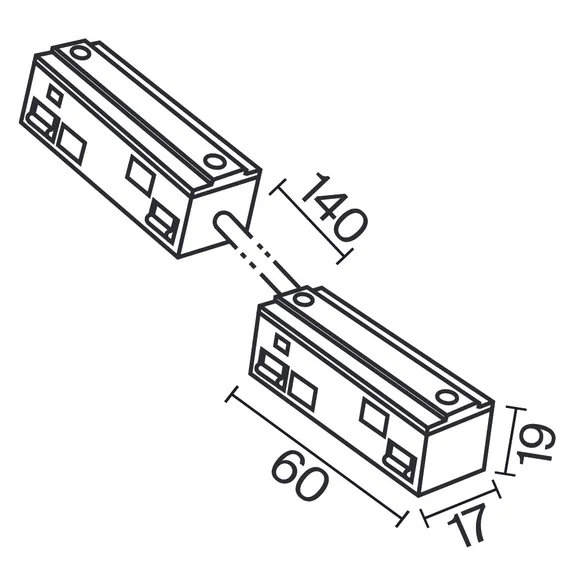 Коннектор питания угловой гибкий 15см Exility белый Technical tra034cpc-42w-15-1