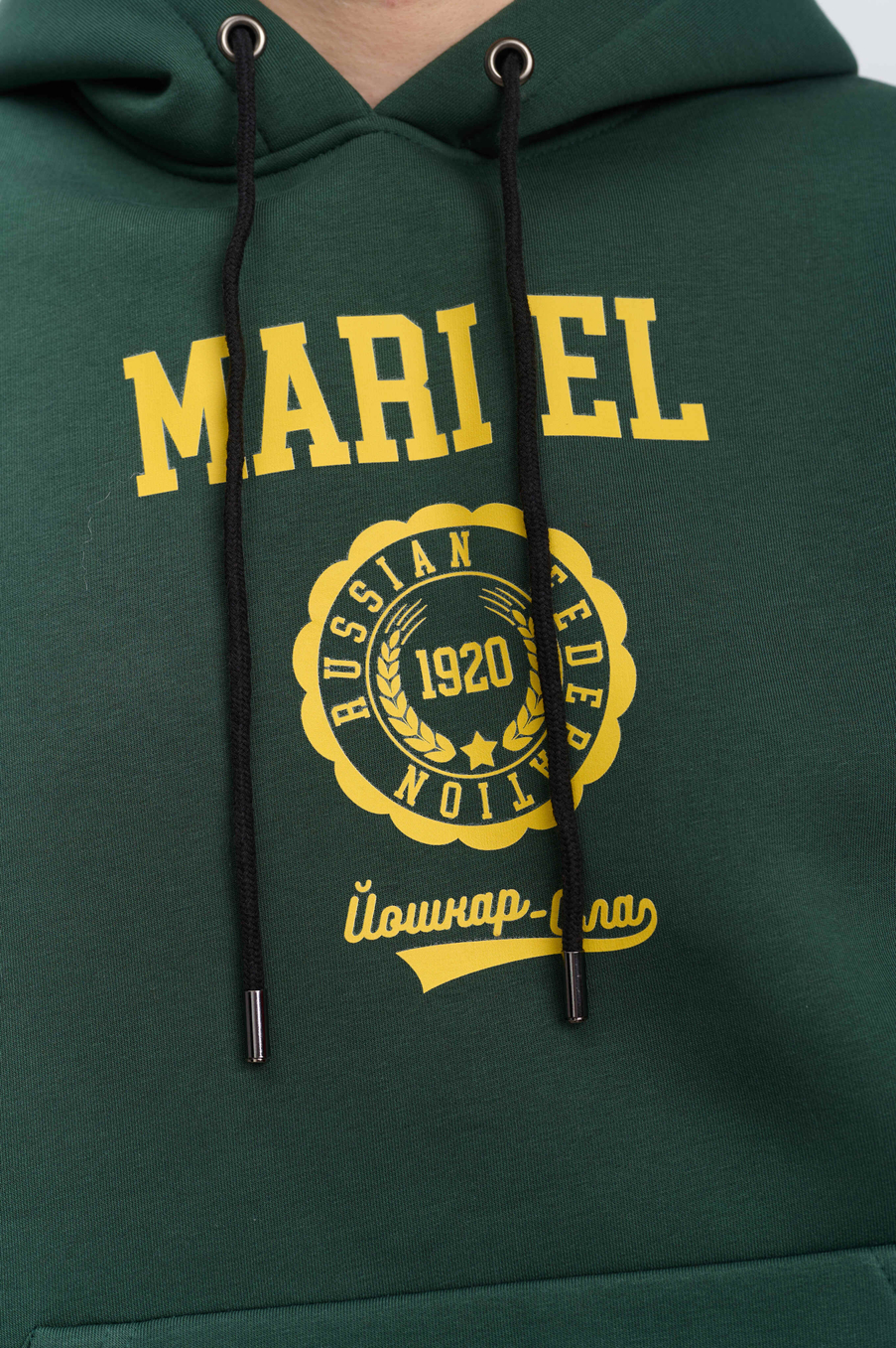 Худи мужское  с капюшоном "MARI EL" малахит