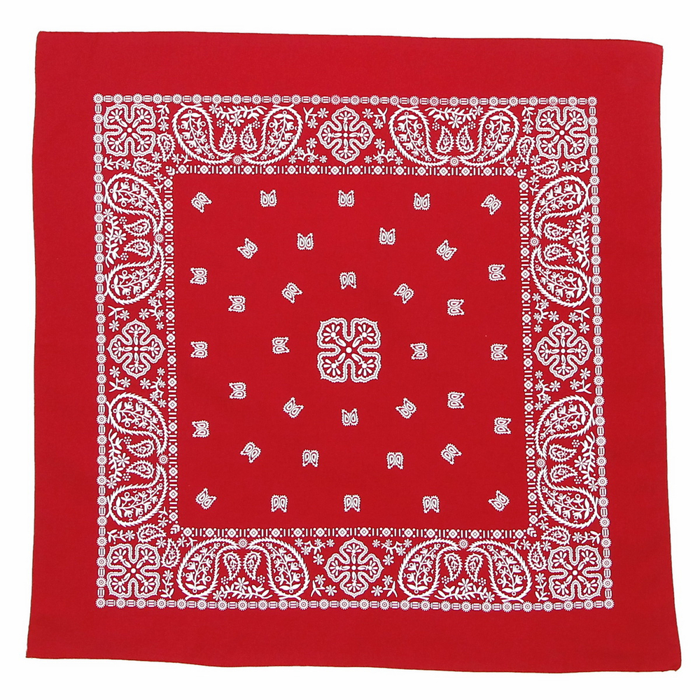 Бандана красная с белым мелким огурцом (133)