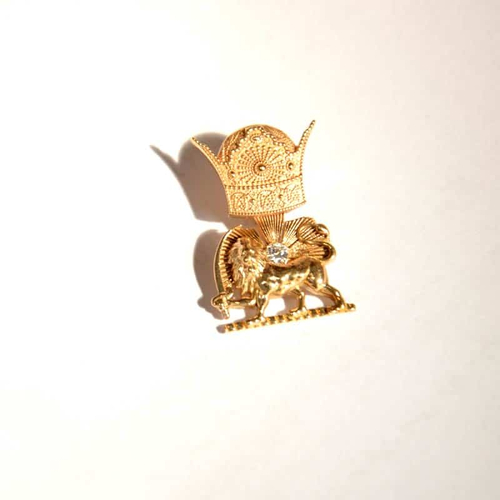 Брошь иранский лев и солнце позолоченная Arte Doran Шир-о Хоршид 20220285 Иран