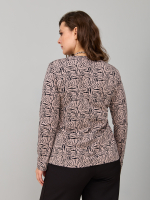 Лонгслив ЛНкл-080/бежевый-зебра