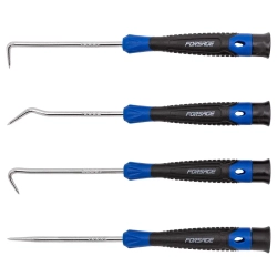 Набор крючков для демонтажа сальников с прорезиненными рукоятками, 4пр.,в блистере Forsage F-904U4