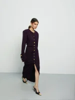 Жакет с декоративными пуговицами, Фиолетовый