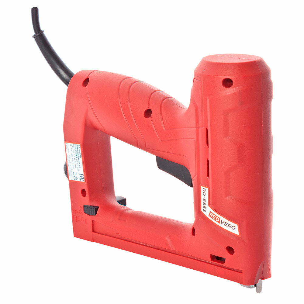 Скобозабивной пистолет Гвоздезабивной пистолет Скобогвоздезабивной пистолет RedVerg RD-ES53 красный
