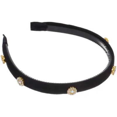 Ободок для волос «МАРЦИПАН», нанти, ширина 1,5см, микс 6 цветов ( в пакете с подвесом)