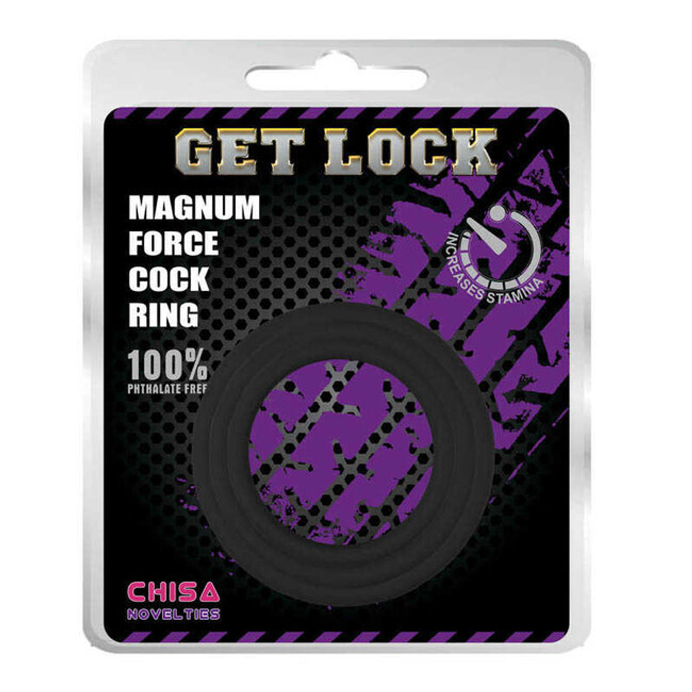 Набор эрекционных колец Magnum Force Cock Ring (Цвет: черный)