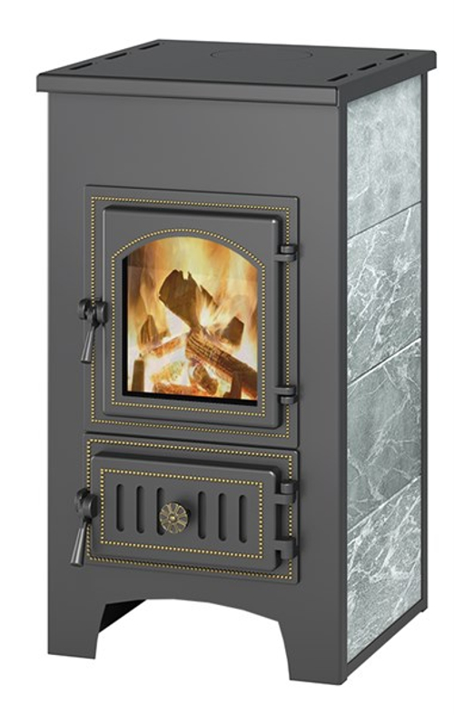 Печь-Камин ВЕЗУВИЙ ПК-01 (270) талькохлорит 9 кВт (150 м3) Ø 115 мм