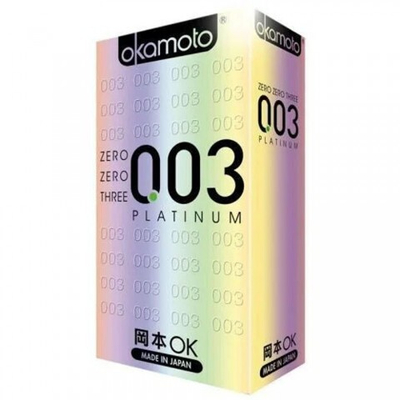 Презервативы Okamoto 0.03 platinum ultra-thin condom 12 шт.