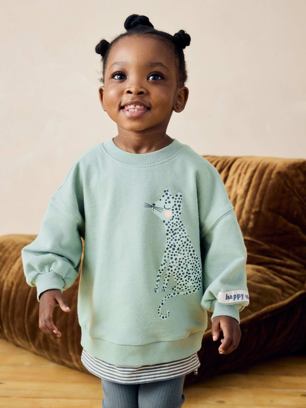 Толстовка и легинсы в комплекте для девочки Next 386-190, Мятный, Серый