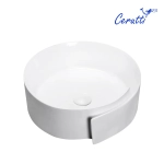 Раковина CR0066 накладная, белая, с завитком 440х460х150 Ceruttispa