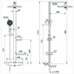 Душевая система Ideal Standard ALU+ BD583SI