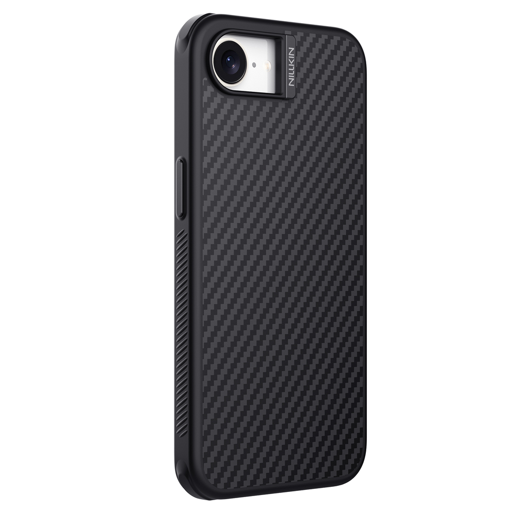 Чехол с MagSafe покрытый углеродным волокном от Nillkin для iPhone 16e, серия Synthetic Fiber Pro Magnetic Case