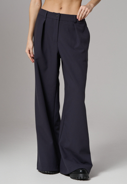 Брюки палаццо синие