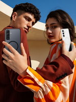 Чехол с Магсейф для Samsung Galaxy S26+ прозрачный матовый с черным бортом WLONS