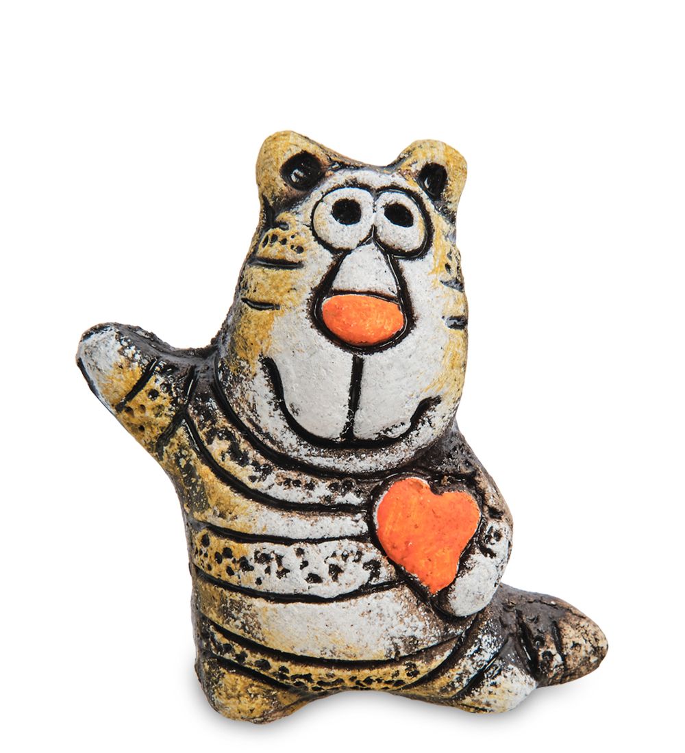 KK-788 Фигурка «Тигренок с сердцем» шамот