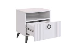 Тумба прикроватная (Белое дерево/Белый матовый)