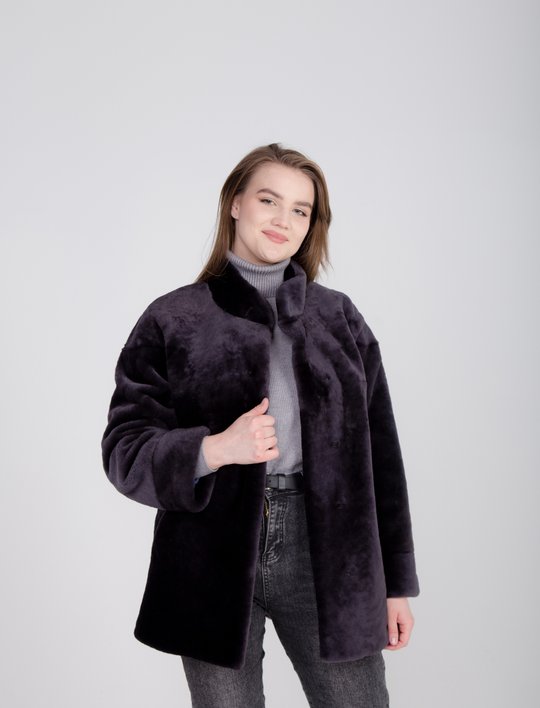 Манто женское из мутона (облагороженная овчина)
