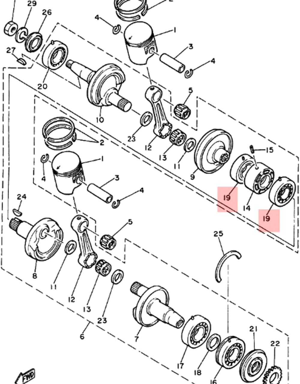 Подшипник колен.вала Yamaha 933062061700