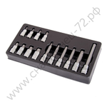 Набор торцевых головок 1/2" со вставкой XZN (Spline) в ложементе, TT-458