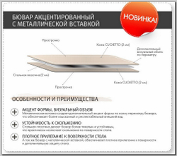 Схема создания кожаного бювара с металлической вставкой.