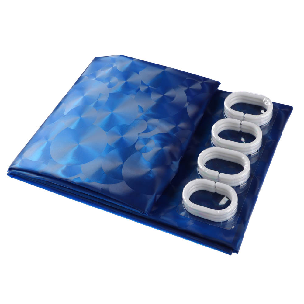 Штора для ванной 180*180см ЭВА, 3D, 12 колец, VETTA