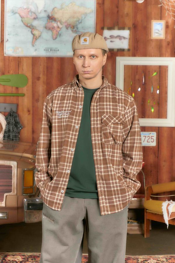 Рубашка Human Flannel Brown - фото 11