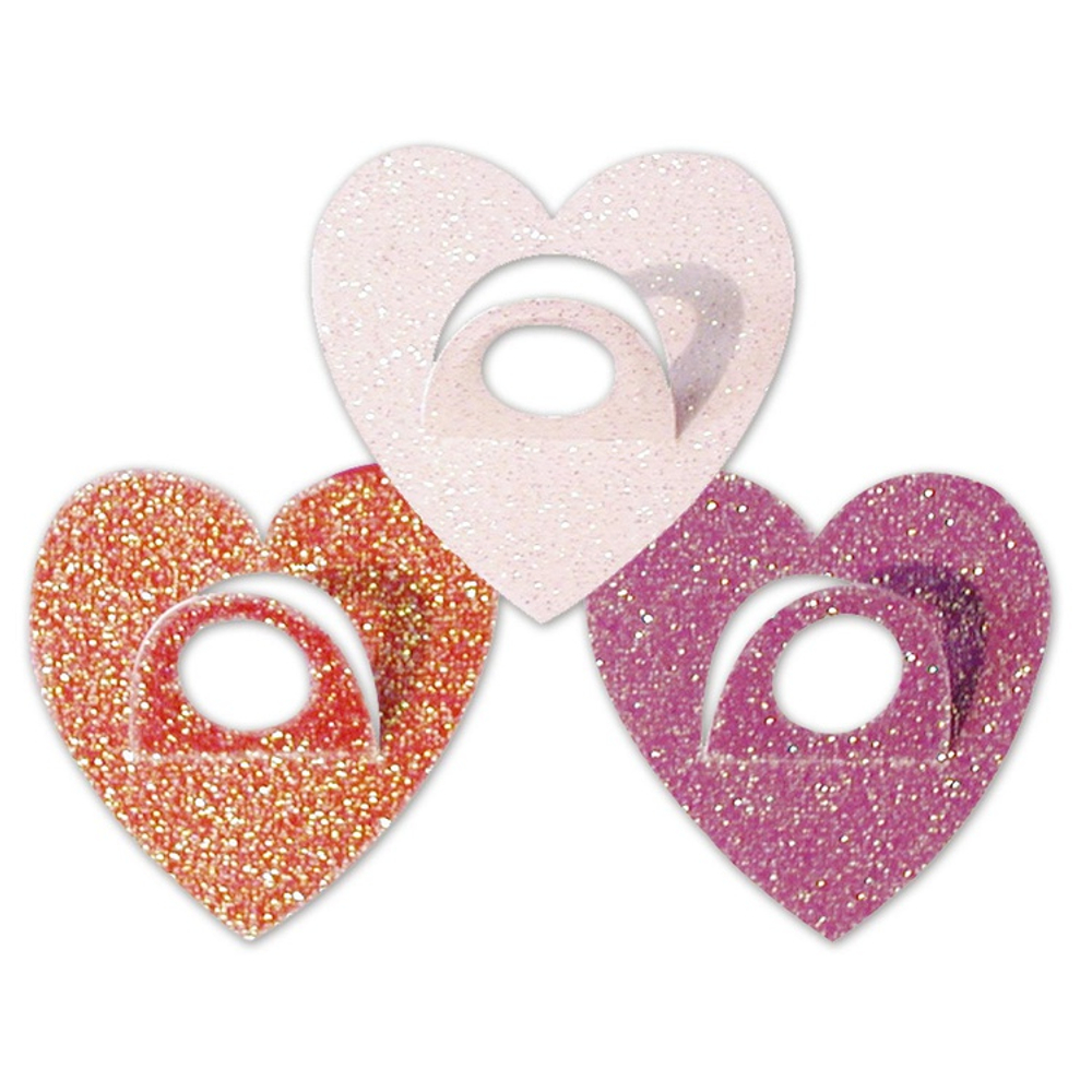 Крепеж самоклеющийся Сердце 2 см (Ассорти)