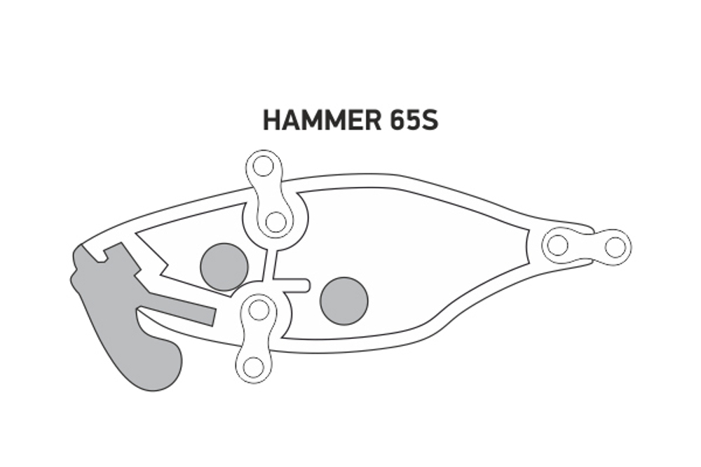 Воблер LureMax HAMMER 65mm 15г цв. 001