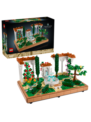 LEGO Icons 10359 Сад с фонтаном — эксклюзивный интерьерный набор