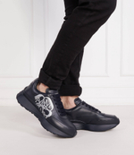 Кожаные кроссовки spitint Alexander McQueen - темно-синий(727377 WIC9I)