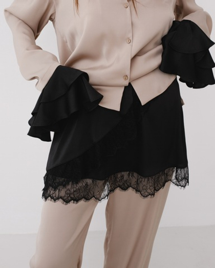 Рубашка шелк классика (бежевый)