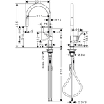 Смеситель для кухни Hansgrohe Talis M54 72802670 черный матовый