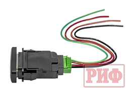 Кнопка ВКЛ/ВЫКЛ, белый, REAR DIFF LOCK TOYOTA 40x20 горизонтальная