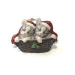 Кошки в корзинке, ёлочное украшение [Арт. D1721]