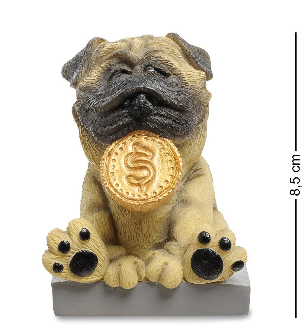 RV-904 Статуэтка Собака Мопс «Желаю богатства» (W.Stratford)