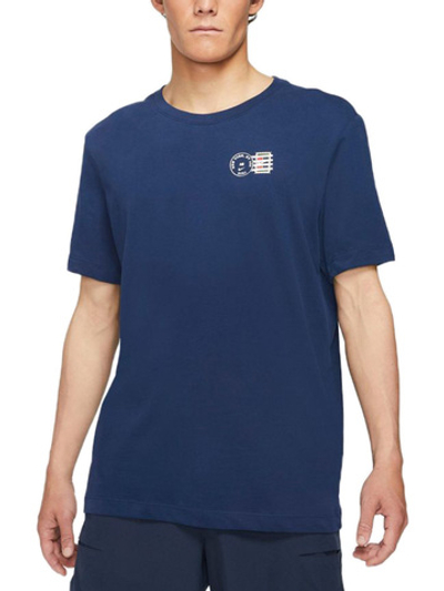 Футболка мужская теннисная Nike Court Dri-Fit Tee NYC Postcard - binary blue
