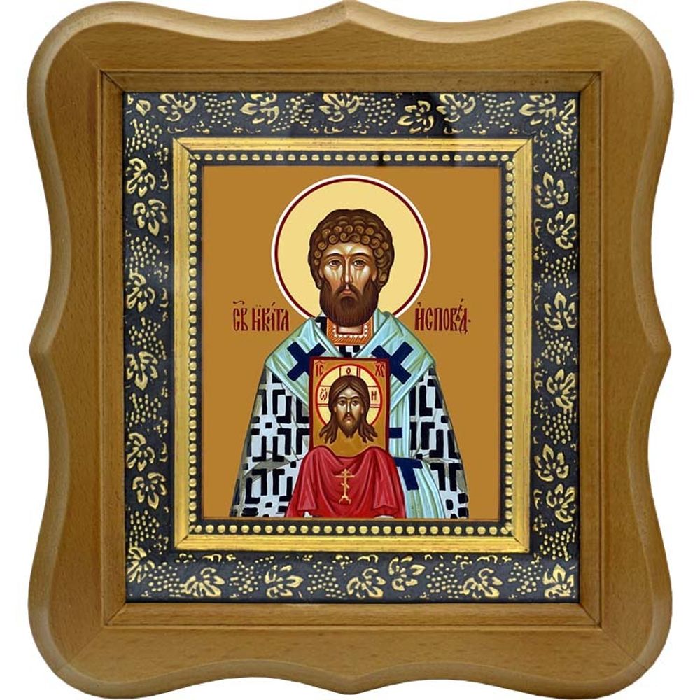 Никита Исповедник Аполлониадский, архиепископ, святитель. Икона на холсте.
