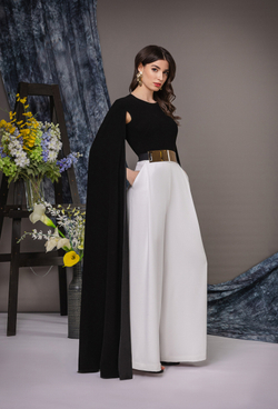 Комбинезон комбинированный черно-белый 23-01-22 SS